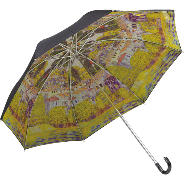 名画折りたたみ傘(クリムト「カソーネスガルダチャーチ」)晴雨兼用