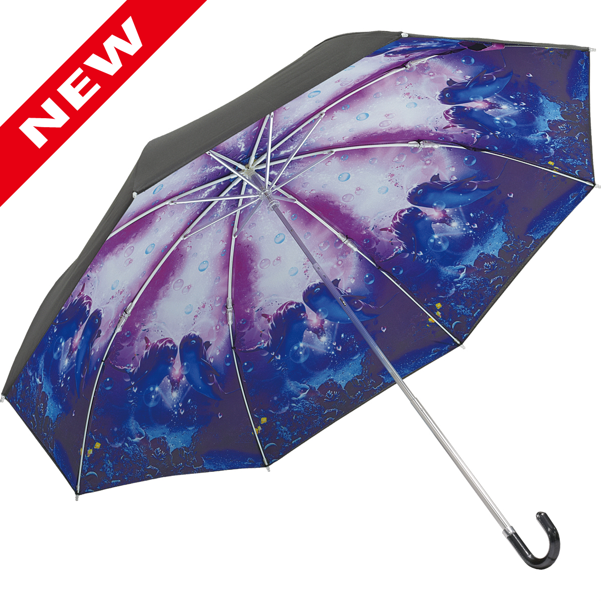 クリスチャン・リース・ラッセン 折りたたみ傘（晴雨兼用）「ドルフィン コンパニオン」
