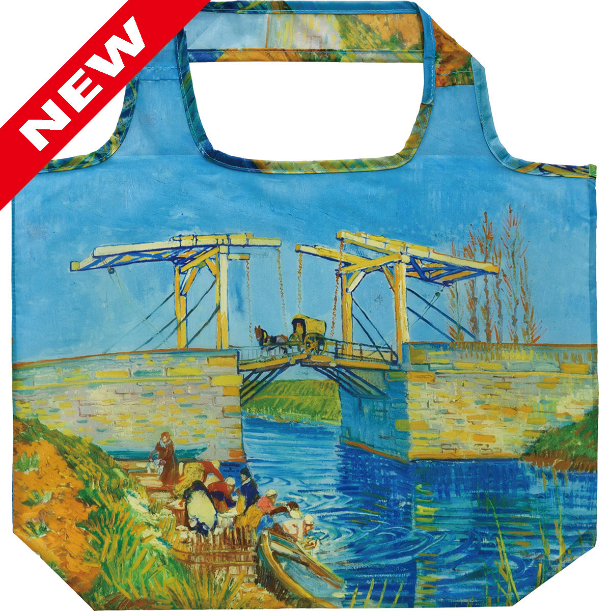 名画エコバッグLサイズ ゴッホ「アルルの跳ね橋」