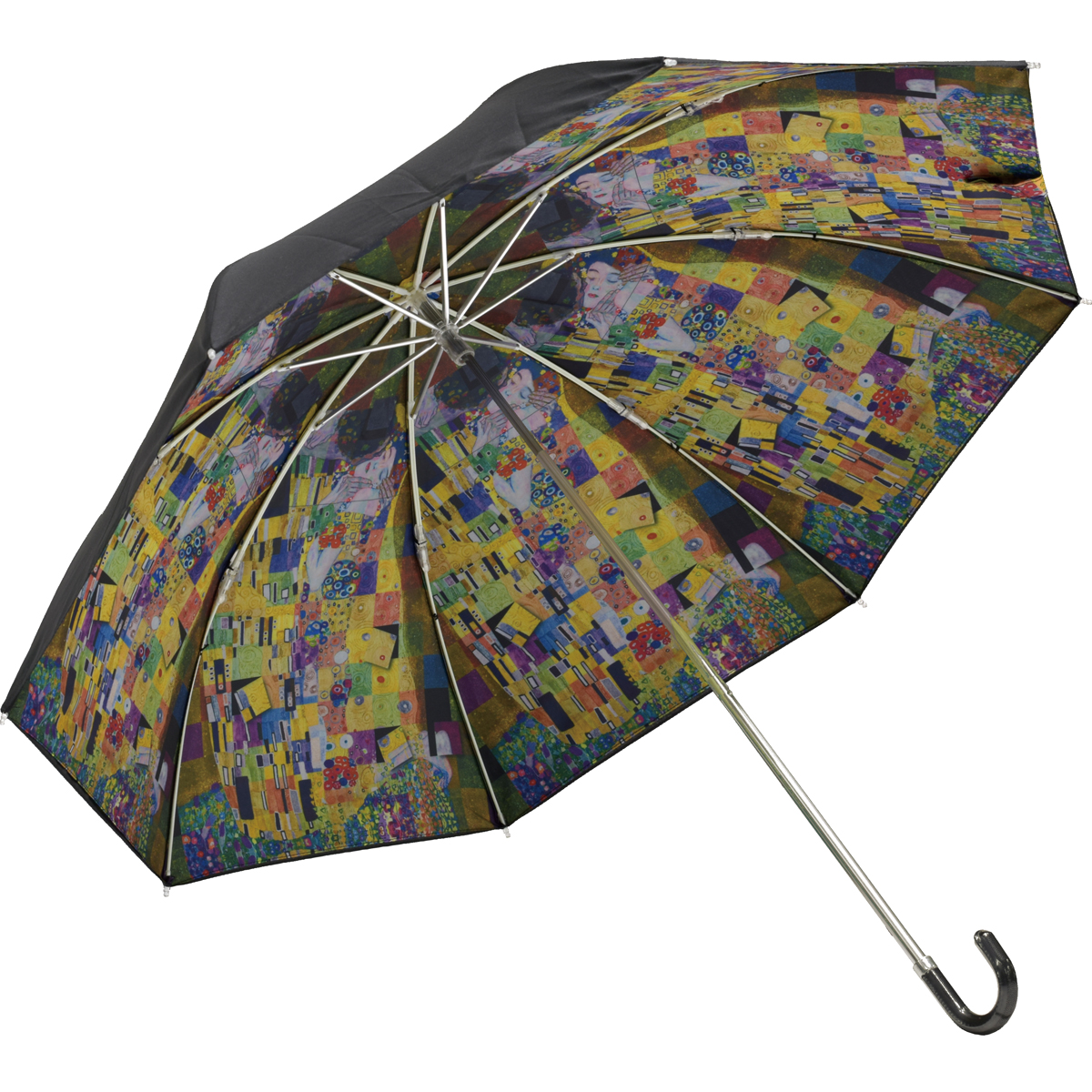 名画モザイクアートシリーズ　～折りたたみ傘（晴雨兼用）～（クリムト「ザ・キス」）