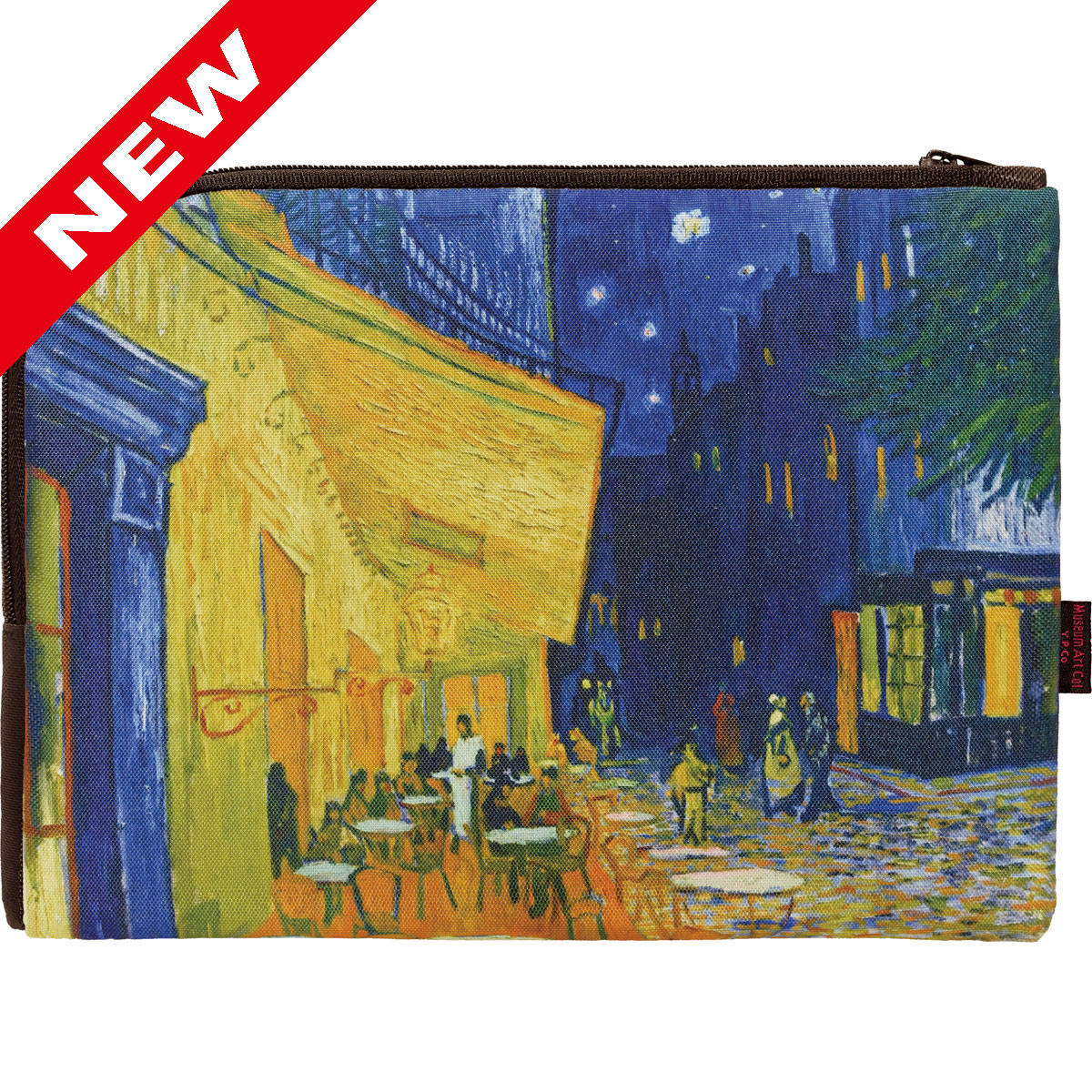 名画フラットポーチ ゴッホ「夜のカフェテラス」