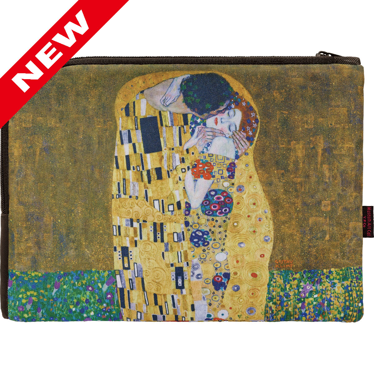 名画フラットポーチ クリムト「キス」