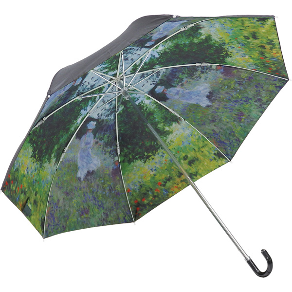 名画折りたたみ傘(モネ「散歩」)晴雨兼用