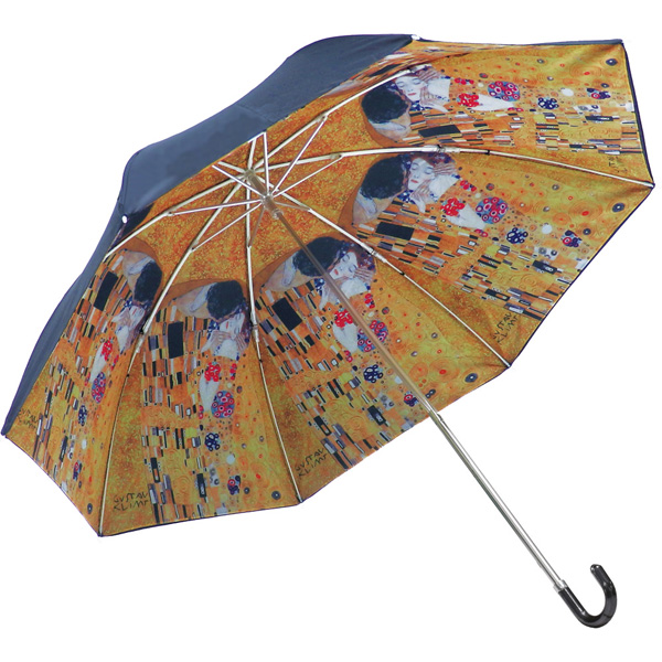 名画折りたたみ傘～晴雨兼用～(クリムト「ザ・キス」)