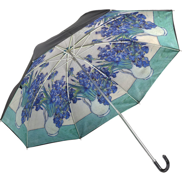 名画折りたたみ傘～晴雨兼用～(ゴッホ「アイリスの花瓶」)