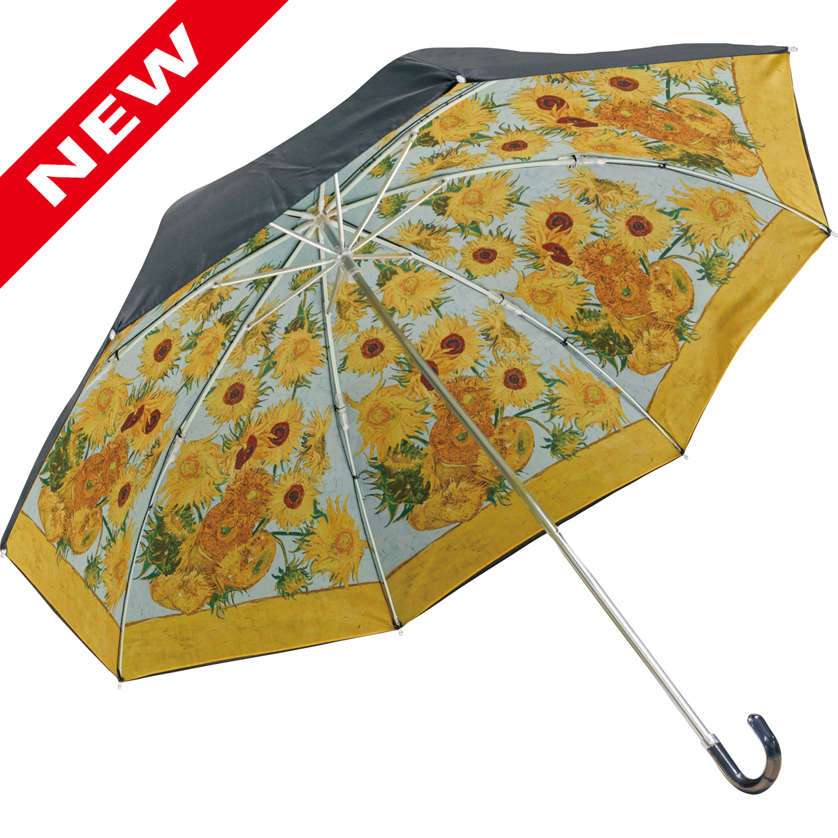 名画折りたたみ傘～晴雨兼用～ゴッホ「ひまわりⅡ」