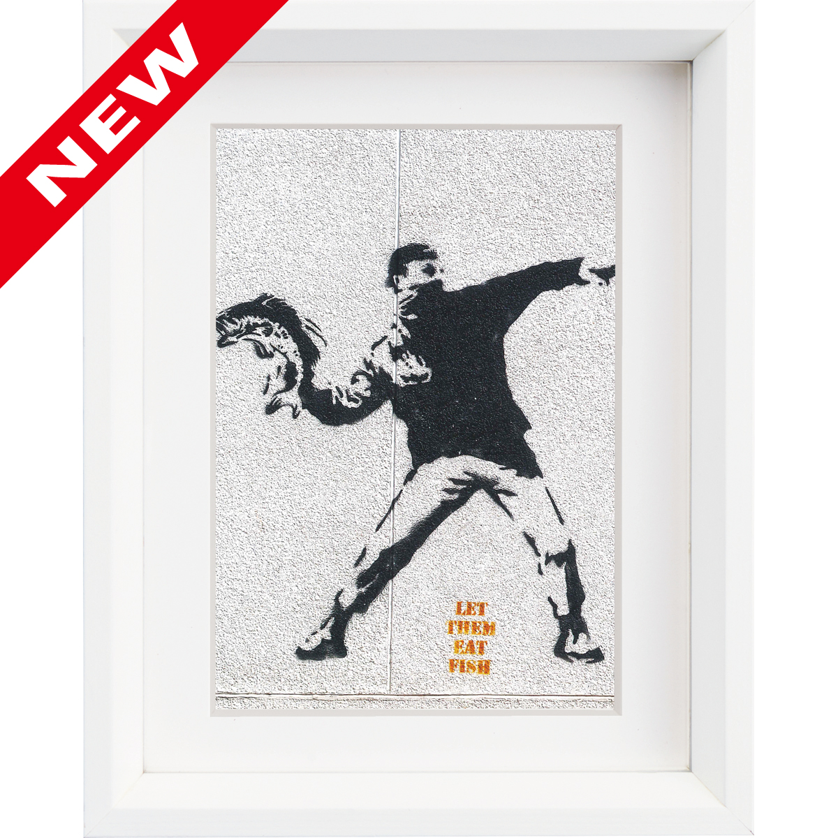 バンクシー「レットゼムイートフィッシュ（Sサイズ）」