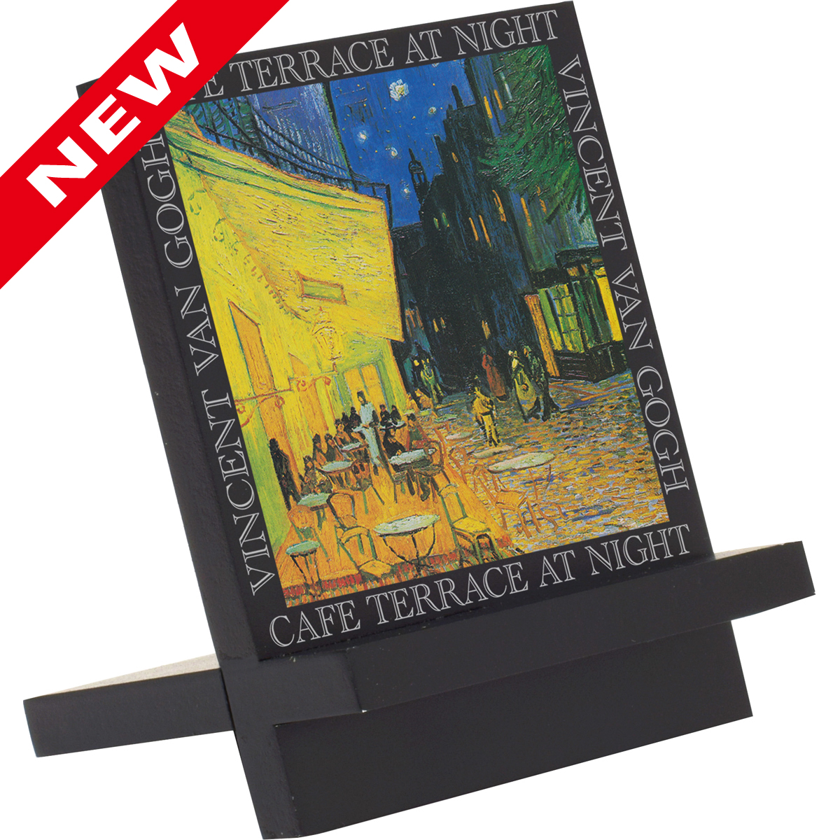 名画木製イーゼルアート（ゴッホ「夜のカフェテラス」）