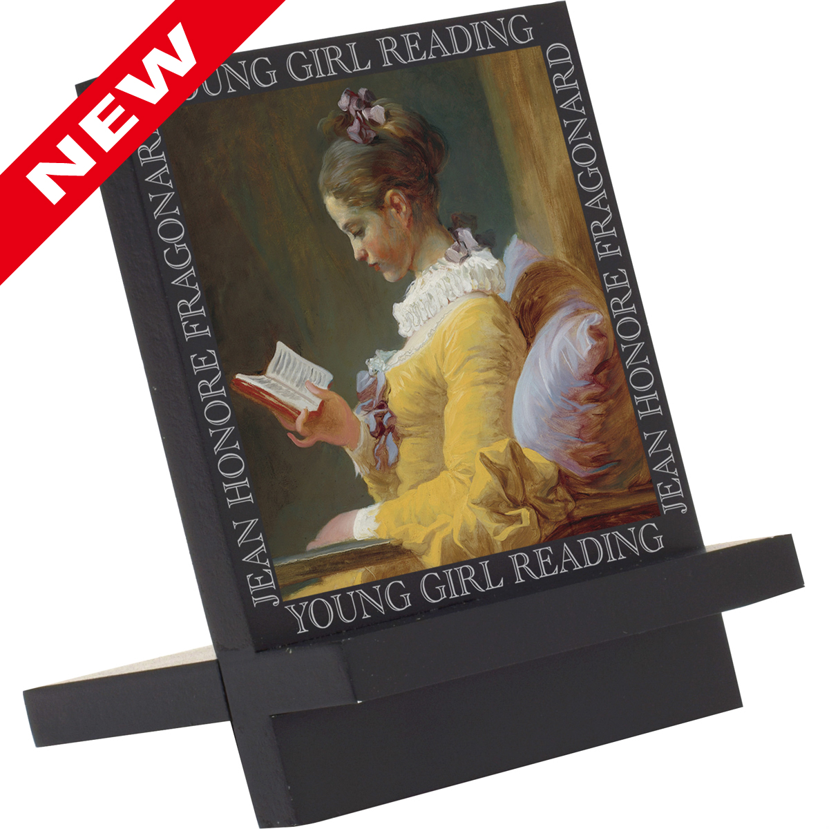 名画木製イーゼルアート（フラゴナール「読書する娘」）
