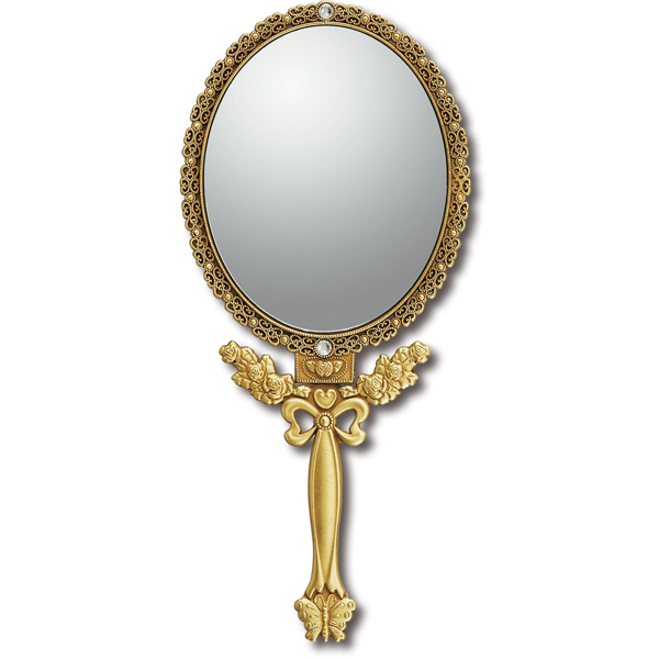 ガーリーロザ ハンドミラー「Mサイズ(アンティークゴールド