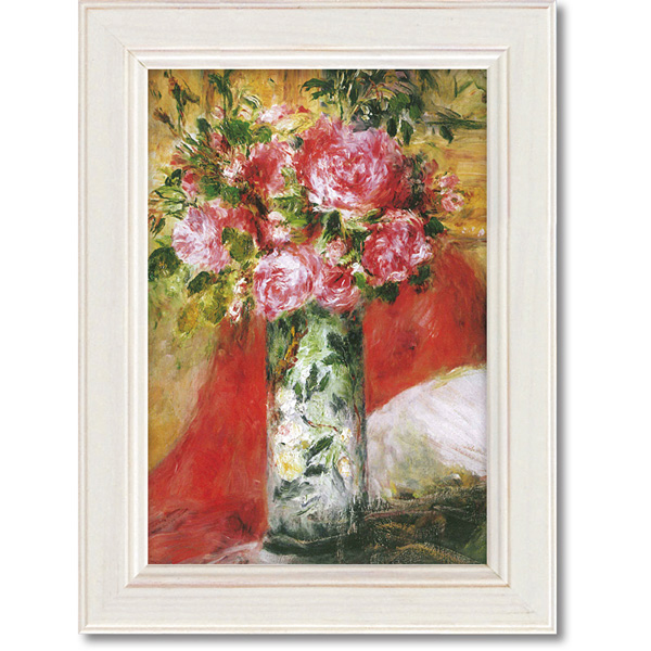 ルノワール「花瓶のバラ」