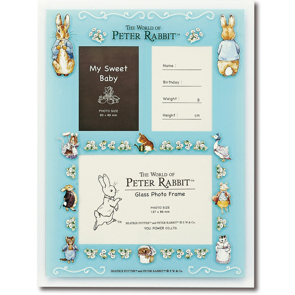 ピーターラビット　ガラスフレーム フォトフレーム》ピーターラビット? ガラスフォトフレーム 13
